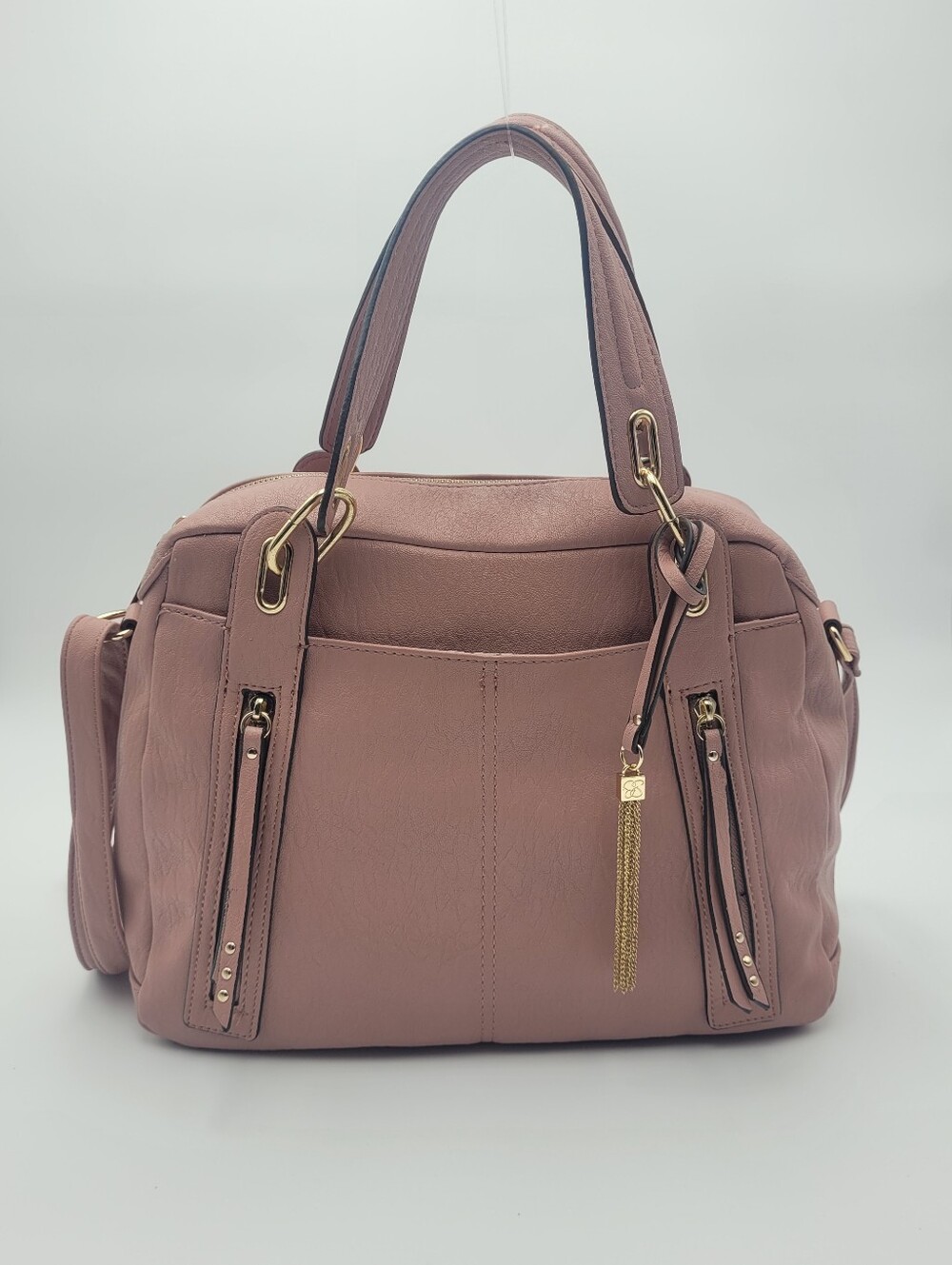 Jessica Simpson Blush Pink Bag Handbag Purse Gold Hardware Faux Leather Coquette